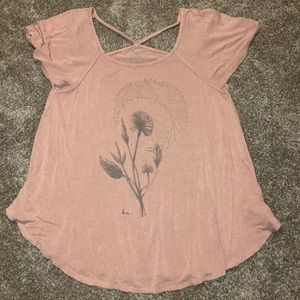 American eagle crescent moon & wildflower tee